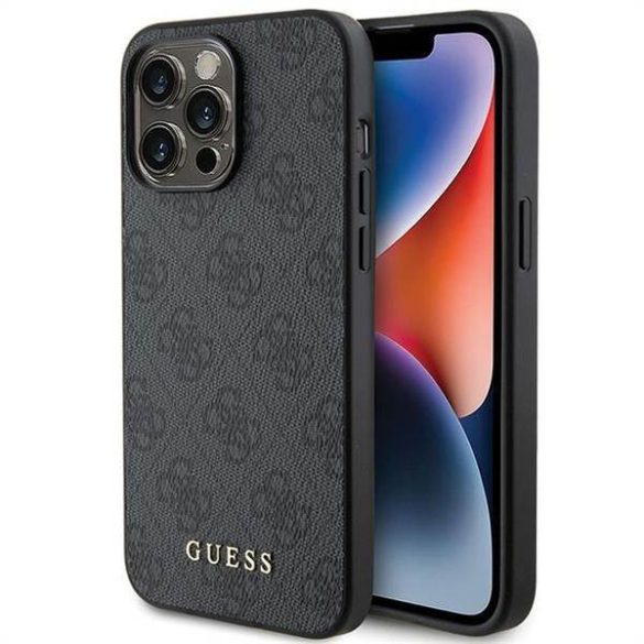 Eredeti előlap GUESS GUHCP15XG4GFGR iPhone 15 PRO MAX (4G Metal Logo / szürke) tok