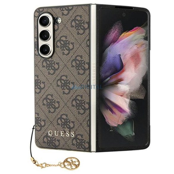 Eredeti előlap GUESS GUHCZFD5GF4GBR Samsung Fold 5 (4G Charm / barna) tok