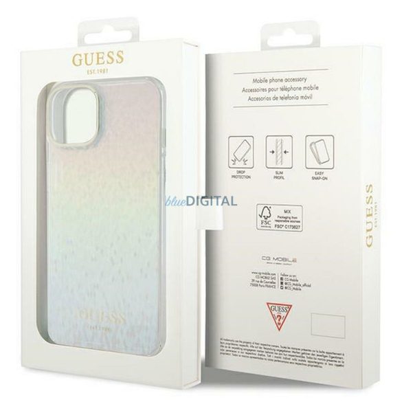 Eredeti előlap GUESS GUHCP12MHDECMI iPhone 12/12 Pro (IML Faceted Mirror / diszkó irizáló) tok