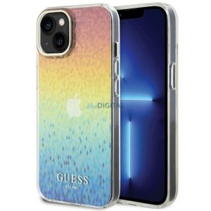 Eredeti előlap GUESS GUHCP15SHDECMI iPhone 15 (IML Faceted Mirror / diszkó irizáló) tok