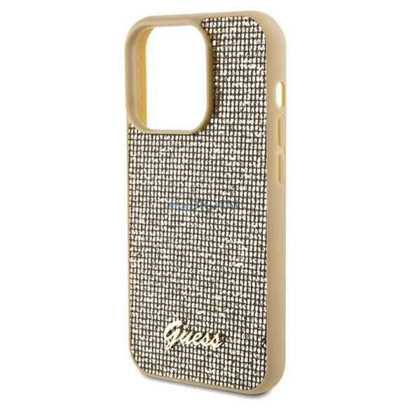 Eredeti előlap GUESS GUHCP14XPMSDGSD iPhone 14 Pro Max (Disco Script Metal / arany) tok