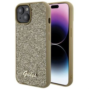 Guess GUHCP15SPMSDGSD Disco Metal Script tok iPhone 13 / 14 / 15 - arany