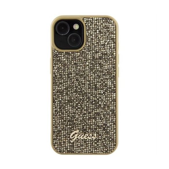 Guess GUHCP15SPMSDGSD Disco Metal Script tok iPhone 13 / 14 / 15 - arany