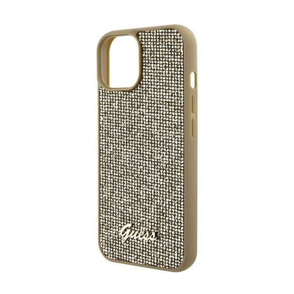 Guess GUHCP15SPMSDGSD Disco Metal Script tok iPhone 13 / 14 / 15 - arany