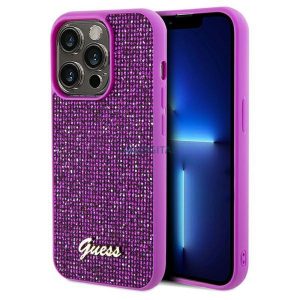 Eredeti előlap GUESS GUHCP14LPMSDGSF iPhone 14 Pro (Disco Script Metal / fuschia) tok