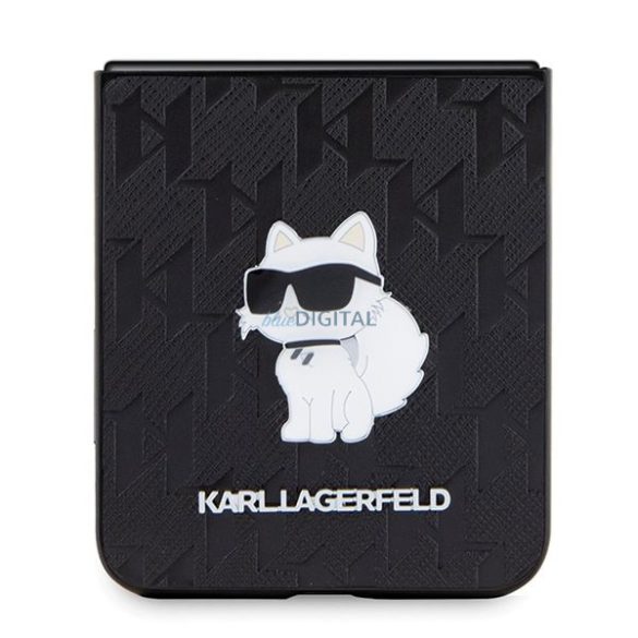 Eredeti tok KARL LAGERFELD KLHCZF5SAPCHNPK Samsung Z Flip 5 (Saffiano Mono Choupette PIN / fekete)