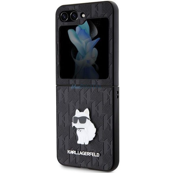 Eredeti tok KARL LAGERFELD KLHCZF5SAPCHNPK Samsung Z Flip 5 (Saffiano Mono Choupette PIN / fekete)