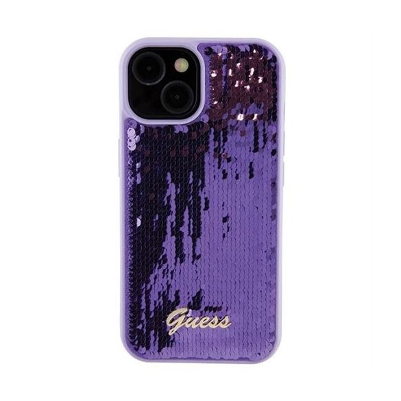 Guess GUHCP15SPSFDGSU Sequin Script Metal tok iPhone 13 / 14 / 15 - lila