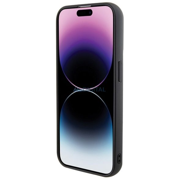 Eredeti előlap KARL LAGERFELD KLHCP14LGSAKCPK iPhone 14 Pro (Gripstand Saffiano KC PIN / fekete) tok