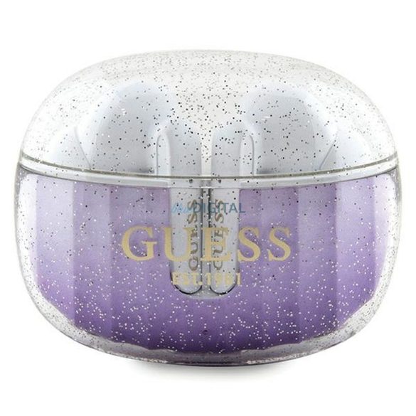 Guess GUTWSHDGKEEU Glitter Gradient TWS bluetooth vezeték nélküli fülhallgató - lila