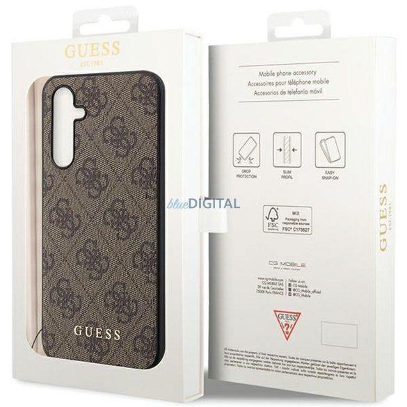 Eredeti előlap tok GUESS GUHCS23FEGF4GBR Samsung S23 FE (4G Charm / barna)