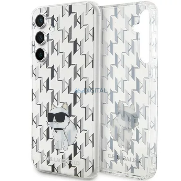 Eredeti előlap tok KARL LAGERFELD KLHCS23FEHNCMKLT Samsung S23 FE (Monogram / transaprent)