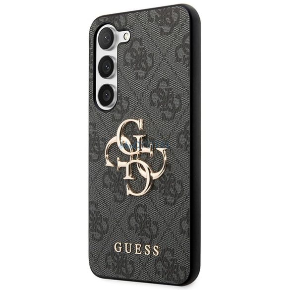 Eredeti előlap tok GUESS GUHCS23FE4GMGGR Samsung S23 FE (Big Metal Logo / szürke)