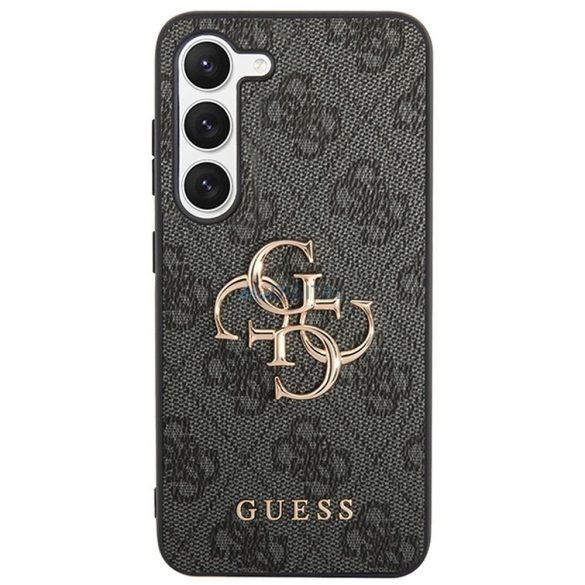 Eredeti előlap tok GUESS GUHCS23FE4GMGGR Samsung S23 FE (Big Metal Logo / szürke)