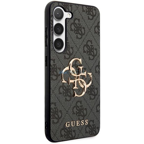 Eredeti előlap tok GUESS GUHCS23FE4GMGGR Samsung S23 FE (Big Metal Logo / szürke)