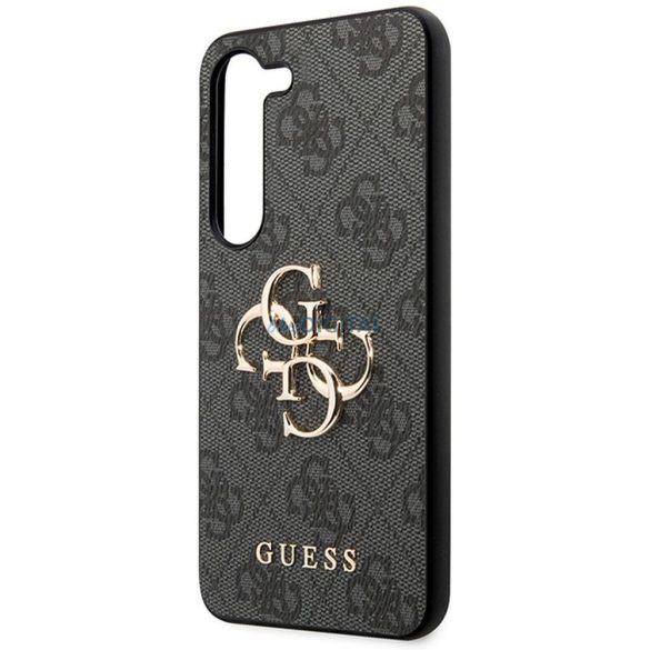 Eredeti előlap tok GUESS GUHCS23FE4GMGGR Samsung S23 FE (Big Metal Logo / szürke)