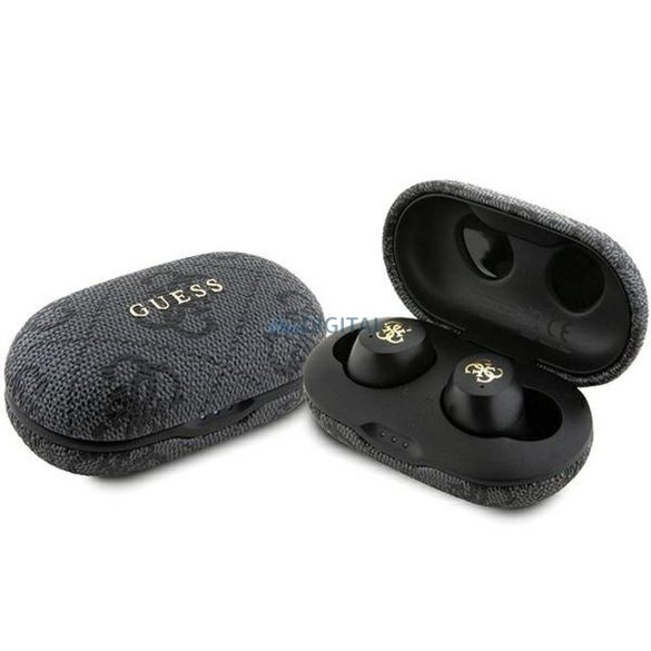 Guess GUTWSP4EGK 4G Metal TWS bluetooth vezeték nélküli fülhallgató ENC - fekete