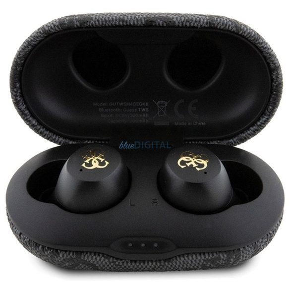 Guess GUTWSP4EGK 4G Metal TWS bluetooth vezeték nélküli fülhallgató ENC - fekete