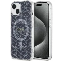   Eredeti tok GUESS GUHMP15MHGCUSTGK iPhone 15 Plus (Magsafe / IML GCUBE / fekete)