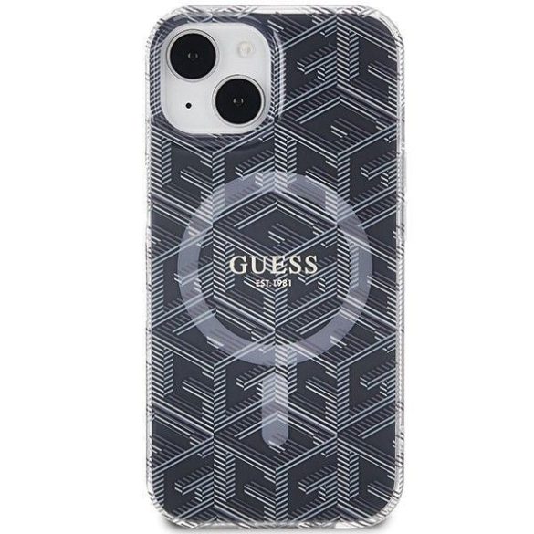 Eredeti tok GUESS GUHMP15MHGCUSTGK iPhone 15 Plus (Magsafe / IML GCUBE / fekete)