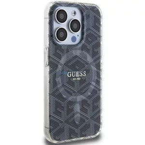 Eredeti tok GUESS GUHMP15XHGCUSTGK iPhone 15 Pro Max (Magsafe / IML GCUBE / fekete)