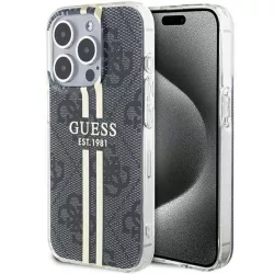   Eredeti tok GUESS GUHCP15LH4PSEGK iPhone 15 Pro (4G arany Stripe / fekete)