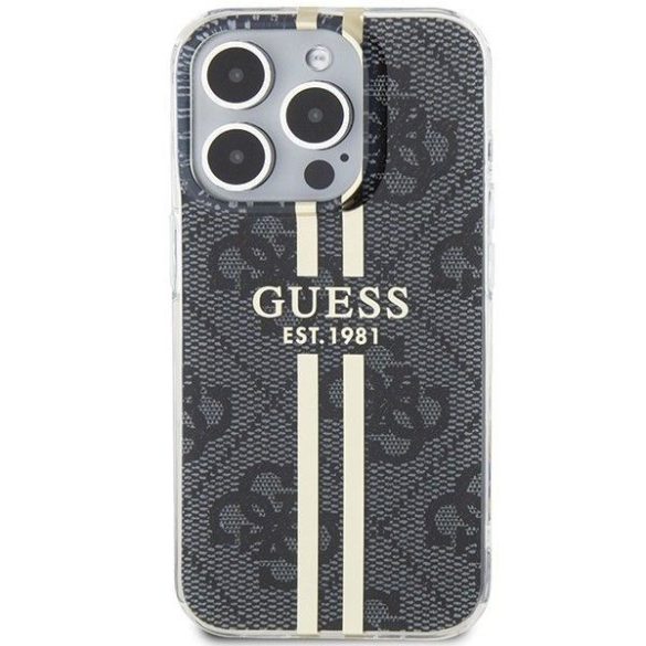 Eredeti tok GUESS GUHCP15LH4PSEGK iPhone 15 Pro (4G arany Stripe / fekete)