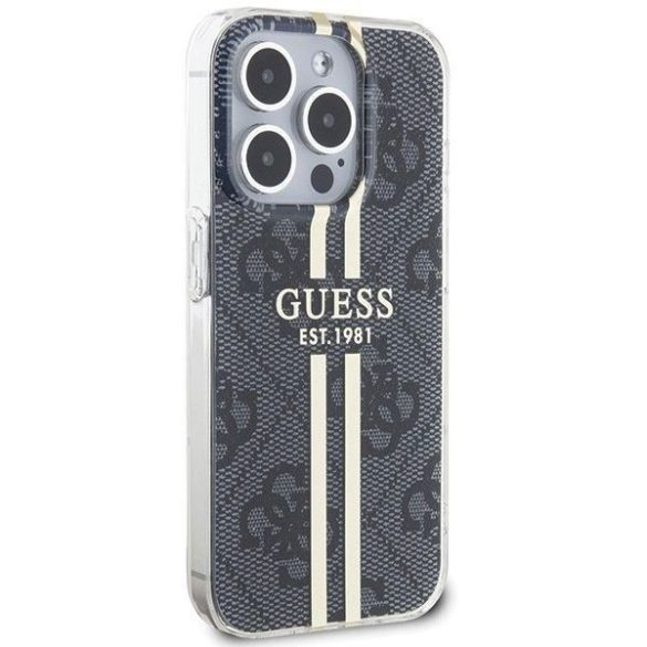 Eredeti tok GUESS GUHCP15LH4PSEGK iPhone 15 Pro (4G arany Stripe / fekete)