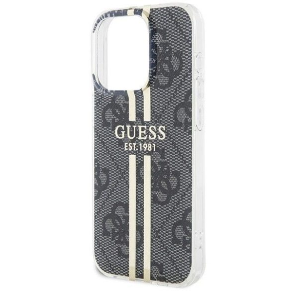 Eredeti tok GUESS GUHCP15LH4PSEGK iPhone 15 Pro (4G arany Stripe / fekete)