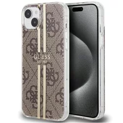   Eredeti tok GUESS GUHCP15MH4PSEGW iPhone 15 Plus (4G arany Stripe / barna)