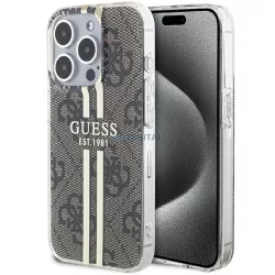  Eredeti tok GUESS GUHCP15MH4PSEGW iPhone 15 Pro (4G arany Stripe / barna)
