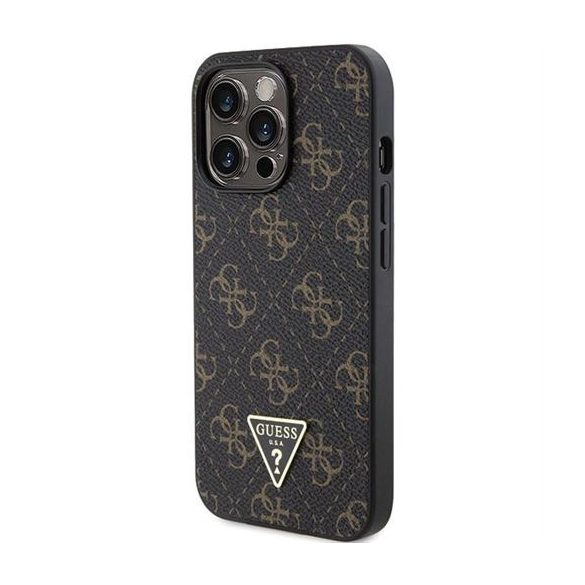 Guess GUHCP14LPG4GPK 4G Triangle Metal Logo tok iPhone 14 Pro - fekete