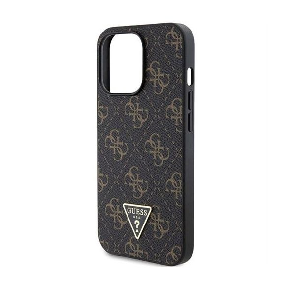 Guess GUHCP14LPG4GPK 4G Triangle Metal Logo tok iPhone 14 Pro - fekete