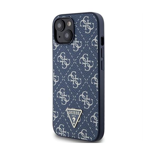 Guess GUHCP15SPG4GPB 4G Triangle Metal Logo tok iPhone 13 / 14 / 15 - kék