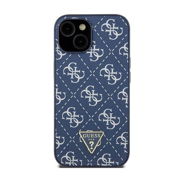 Guess GUHCP15SPG4GPB 4G Triangle Metal Logo tok iPhone 13 / 14 / 15 - kék