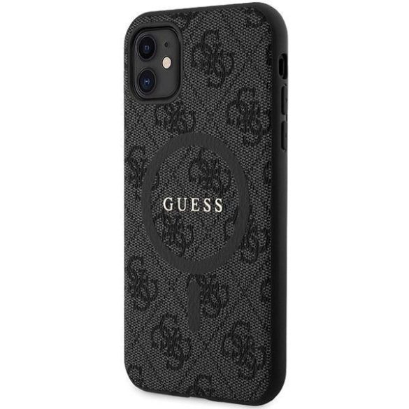 Eredeti tok GUESS GUHMN61G4GFRK iPhone 11 (Magsafe / 4G Ring klasszikus logó / fekete)