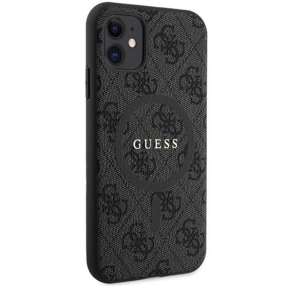 Eredeti tok GUESS GUHMN61G4GFRK iPhone 11 (Magsafe / 4G Ring klasszikus logó / fekete)