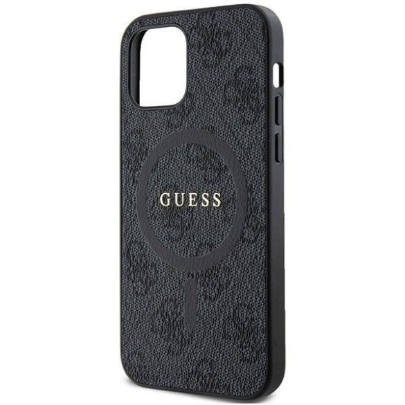 Eredeti tok GUESS GUHMP12MG4GFRK iPhone 12/12 Pro (Magsafe / 4G Ring klasszikus logó / fekete)