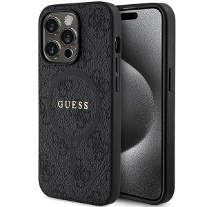 Eredeti tok GUESS GUHMP14LG4GFRK iPhone 14 Pro (Magsafe / 4G Ring klasszikus logó / fekete)