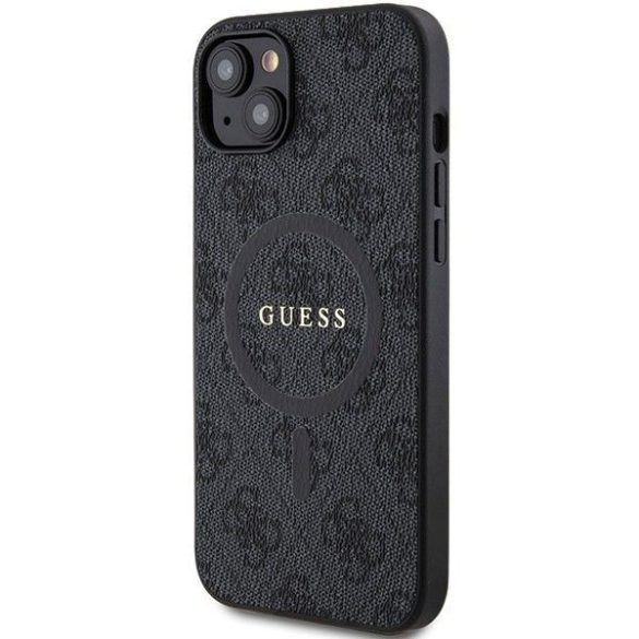 Eredeti tok GUESS GUHMP15MG4GFRK iPhone 15 Plus (Magsafe / 4G Ring klasszikus logó / fekete)