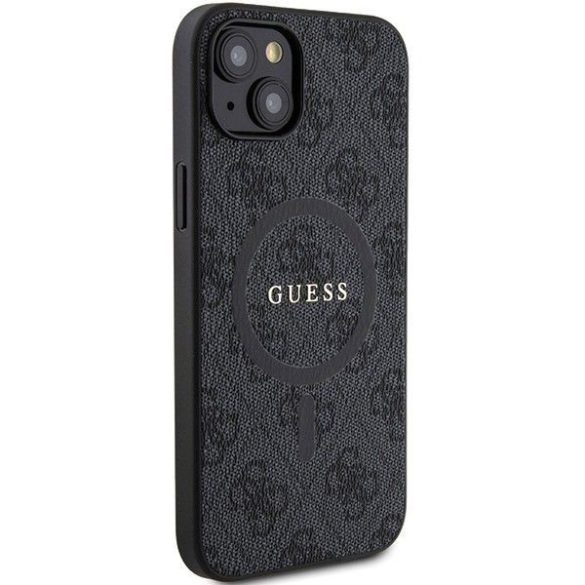 Eredeti tok GUESS GUHMP15MG4GFRK iPhone 15 Plus (Magsafe / 4G Ring klasszikus logó / fekete)