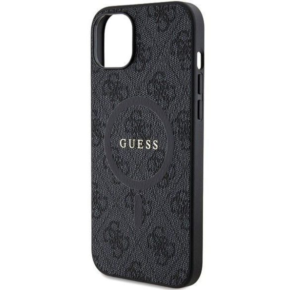 Eredeti tok GUESS GUHMP15MG4GFRK iPhone 15 Plus (Magsafe / 4G Ring klasszikus logó / fekete)