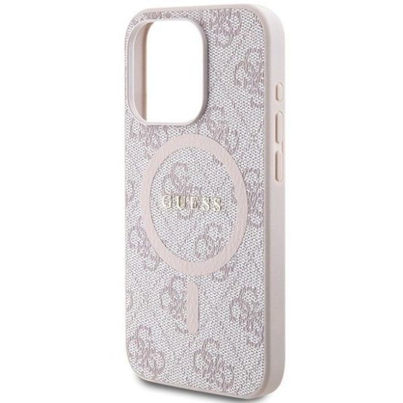 Eredeti tok GUESS GUHMP14XG4GFRP iPhone 14 Pro Max (Magsafe / 4G Ring klasszikus logó / rózsaszín)