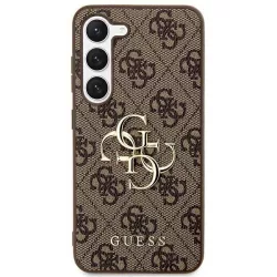  Eredeti tok GUESS GUHCS24S4GMGBR Samsung S24 (bőr 4G fém logó / barna)