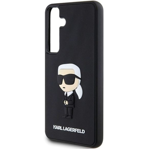 Eredeti tok KARL LAGERFELD KLHCS24S3DRKINK SASMSUNG S24 (RUBBER ikonikus NFT BLACK) fekete