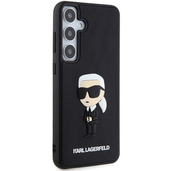 Eredeti tok KARL LAGERFELD KLHCS24S3DRKINK SASMSUNG S24 (RUBBER ikonikus NFT BLACK) fekete