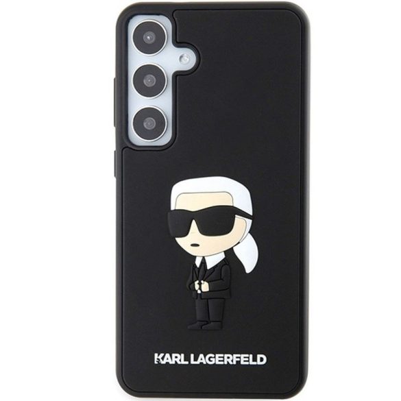 Eredeti tok KARL LAGERFELD KLHCS24S3DRKINK SASMSUNG S24 (RUBBER ikonikus NFT BLACK) fekete