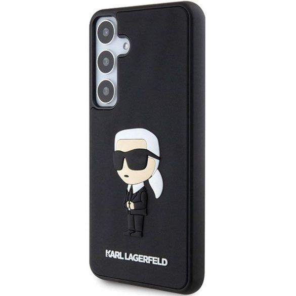 Eredeti tok KARL LAGERFELD KLHCS24S3DRKINK SASMSUNG S24 (RUBBER ikonikus NFT BLACK) fekete