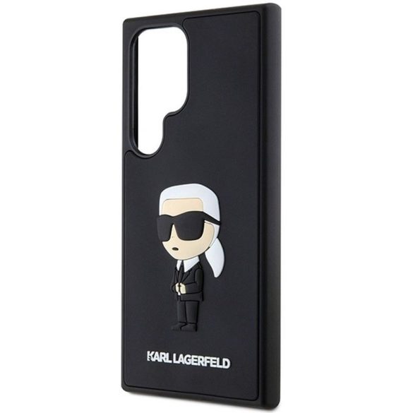 Eredeti tok KARL LAGERFELD KLHCS24L3DRKINK SASMSUNG S24 Ultra (RUBBER ikonikus NFT BLACK) fekete