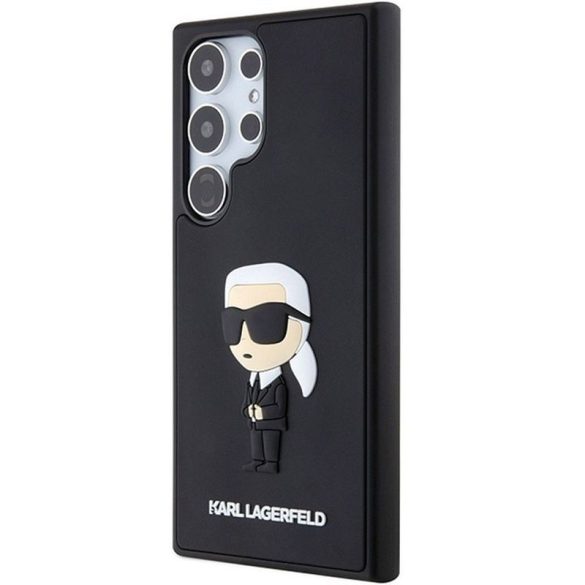 Eredeti tok KARL LAGERFELD KLHCS24L3DRKINK SASMSUNG S24 Ultra (RUBBER ikonikus NFT BLACK) fekete